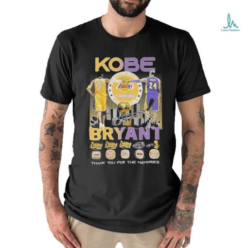 Los Angeles Lakers Champions Nba Finals Kobe Bryant Thank You For The Memories Signature Shirt