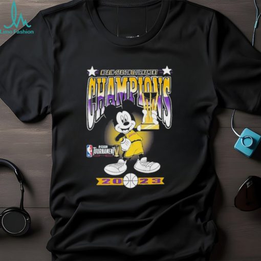 Los Angeles Lakers Mickey Mouse NBA in Season Tournament Champions 2023 Shirt
