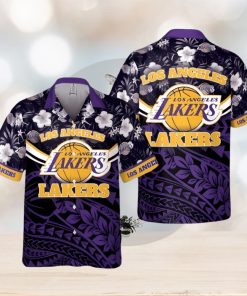 Los Angeles Lakers National National Basketball Association 2024 Polynesian Pattern Hawaiian Shirt