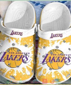 Los Angeles Lakers White Yellow Nba Crocs Clog Shoes