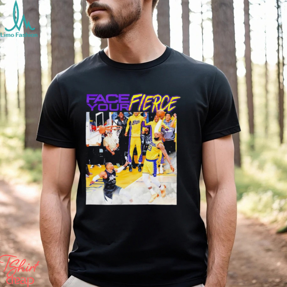 Los Angeles Lakers face your fierce flight number 23 takeoff shirt Los Angeles Lakers face your fierce flight number 23 takeoff shirt