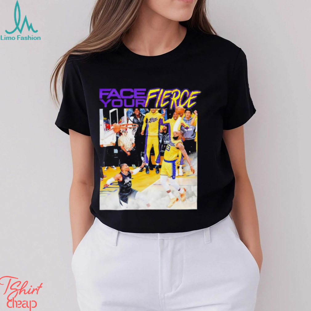 Los Angeles Lakers face your fierce flight number 23 takeoff shirt Los Angeles Lakers face your fierce flight number 23 takeoff shirt