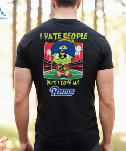 Los Angeles Rams Christmas Merch Santa Grinch Chibi I Hate People But I Love My Los Angeles Rams Christmas Shirt