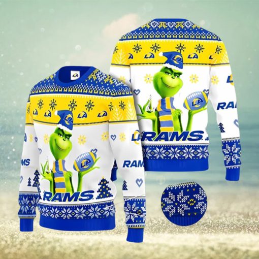 Los Angeles Rams Grinch Ugly Christmas Sweater Xmas 3D Printed Christmas Sweater Gift