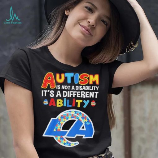 Los Angeles Rams NFL Autism Is Not A Disability 2024 Shirt