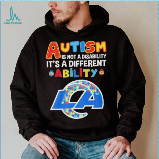 Los Angeles Rams NFL Autism Is Not A Disability 2024 Shirt