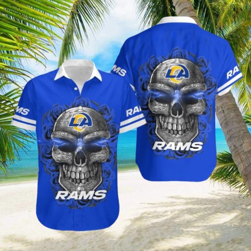 Los Angeles Rams Skull 3D Hawaiian Shirt Summer Collection