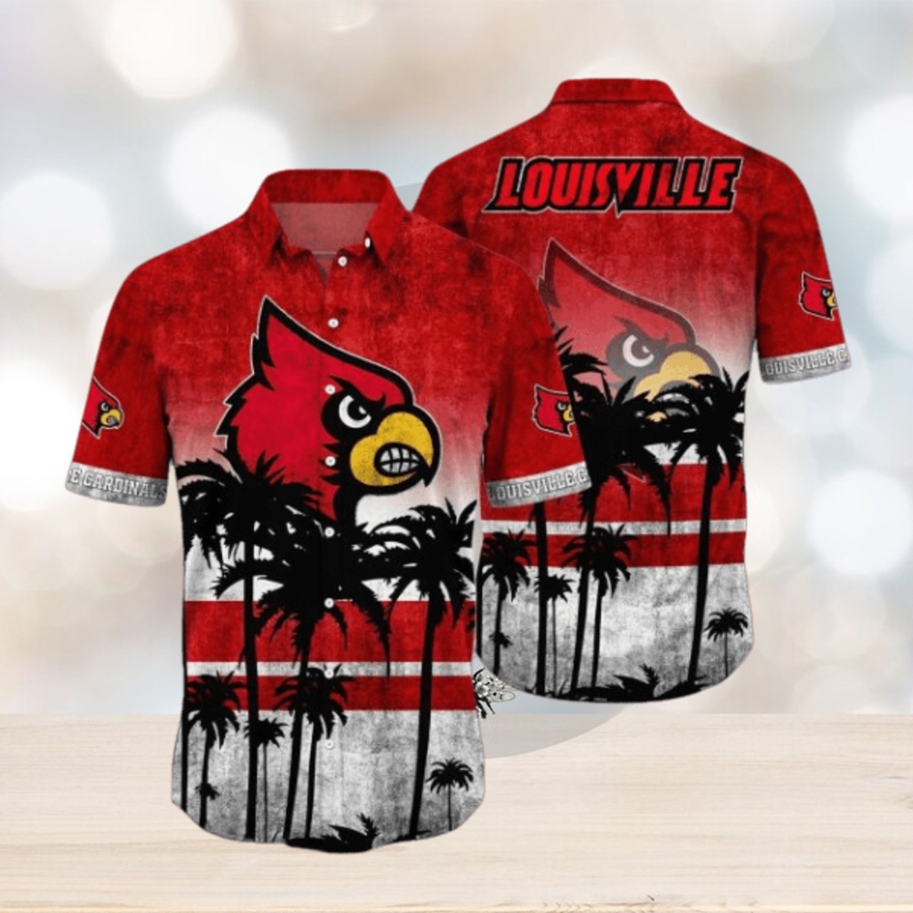 Louisville Cardinals Logo Coconut Tropical Hawaiian Shirt Beach Gift For Fans Louisville Cardinals Logo Coconut Tropical Hawaiian Shirt Beach Gift For Fans