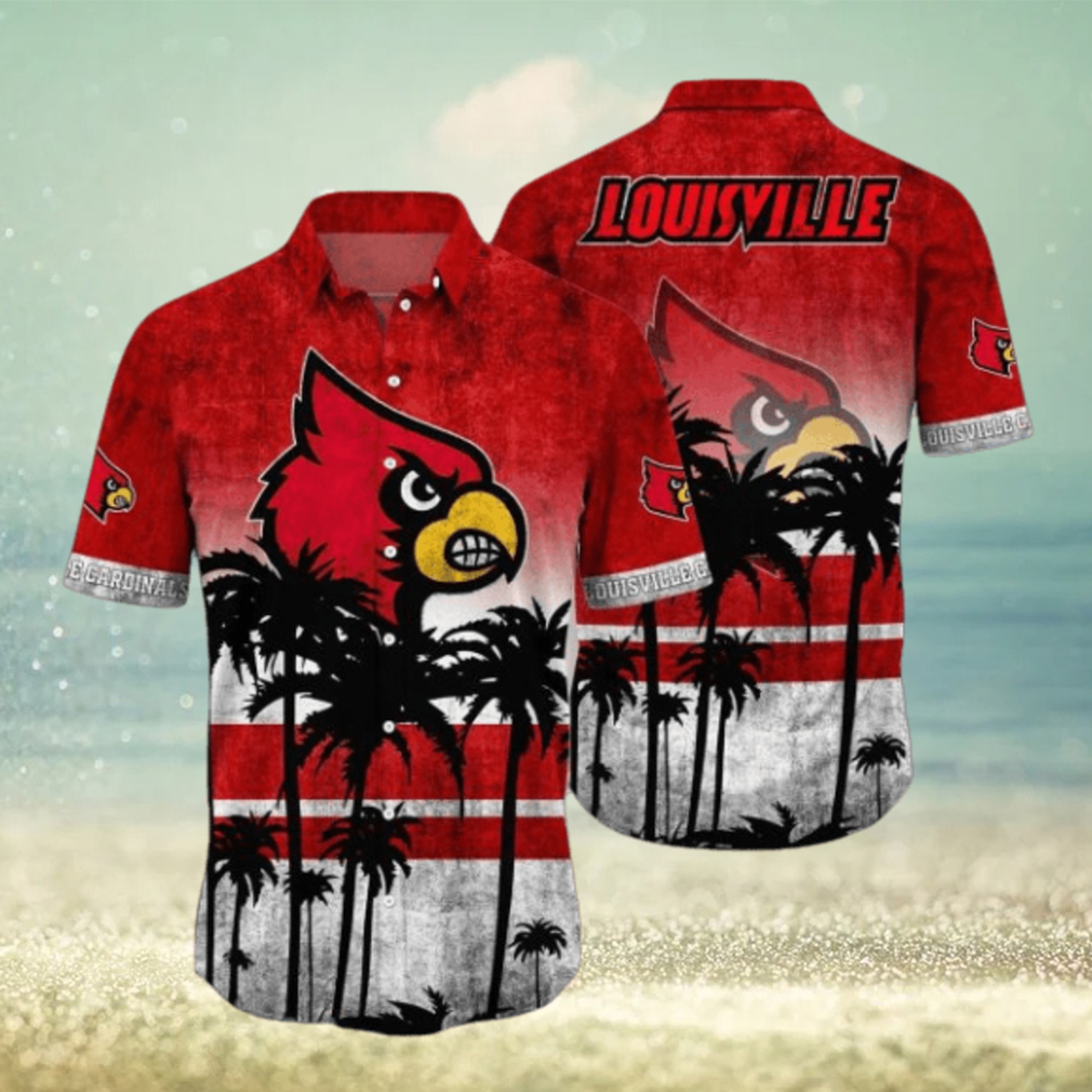 Louisville Cardinals Logo Coconut Tropical Hawaiian Shirt Beach Gift For Fans Louisville Cardinals Logo Coconut Tropical Hawaiian Shirt Beach Gift For Fans