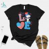 Love Snoopy Peanuts USA flag shirt