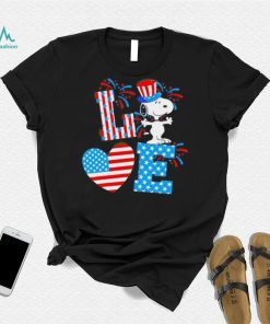 Love Snoopy Peanuts USA flag shirt