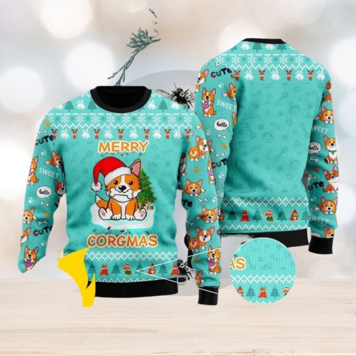 Lovely Dog Merry Corgmas Christmas Ugly Sweater 3D