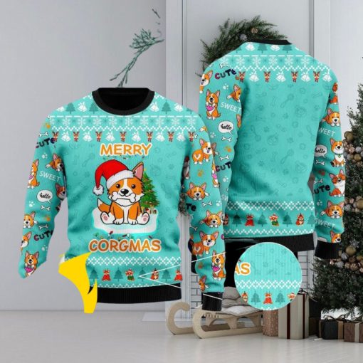 Lovely Dog Merry Corgmas Christmas Ugly Sweater 3D