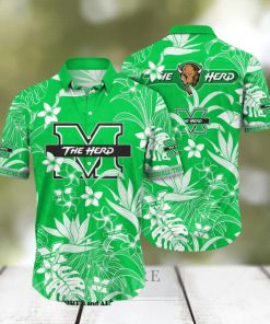 MARSHALL THUNDERING HERD NCAA FLORAL FULL PRINTING 3D HAWAIIAN SHIRT