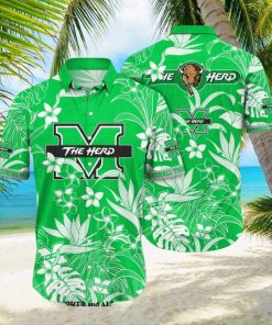 MARSHALL THUNDERING HERD NCAA FLORAL FULL PRINTING 3D HAWAIIAN SHIRT