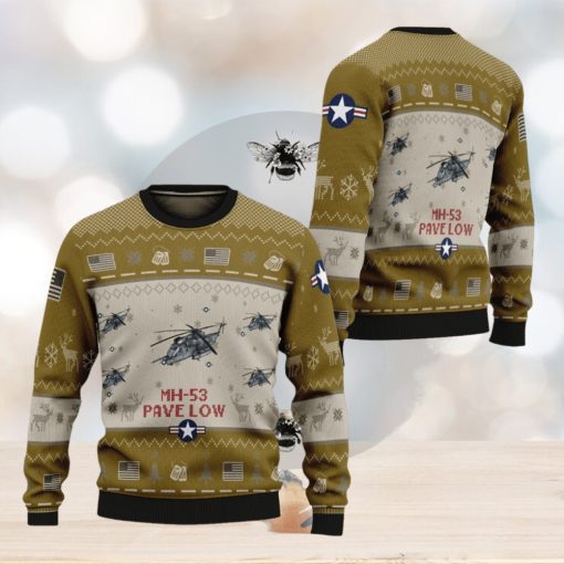 MH 53 Pave Low Aircraft MH53 Ugly Christmas 3D Sweater