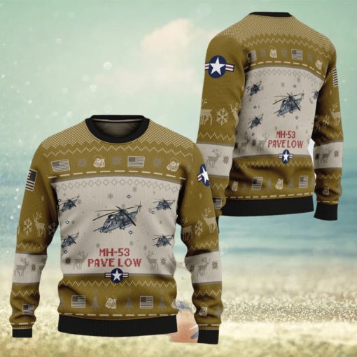 MH 53 Pave Low Aircraft MH53 Ugly Christmas 3D Sweater