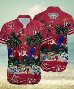 MLB Arizona Diamondbacks Hawaiian Shirt, Parrot & Palm Tree Design