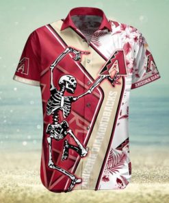 MLB Arizona Diamondbacks Hawaiian Shirt, Skeleton & Tropical Flowers