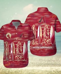 MLB Arizona Diamondbacks Hawaiian Shirt, Surfboard Theme Beachwear