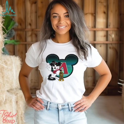 MLB Arizona Diamondbacks The Commissioner's Trophy Mickey Mouse Disney Baseball T Shirt