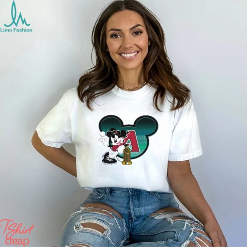 MLB Arizona Diamondbacks The Commissioner's Trophy Mickey Mouse Disney Baseball T Shirt