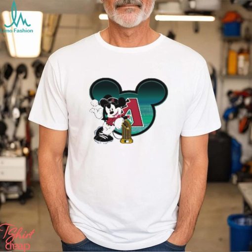 MLB Arizona Diamondbacks The Commissioner's Trophy Mickey Mouse Disney Baseball T Shirt