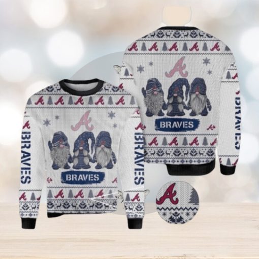 MLB Atlanta Braves Christmas Gnomes Ugly Sweater