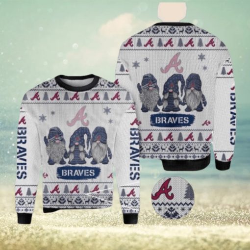 MLB Atlanta Braves Christmas Gnomes Ugly Sweater