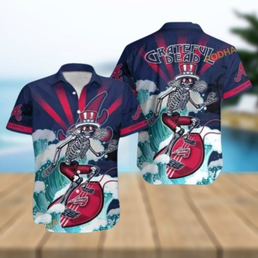 MLB Atlanta Braves Hawaiian Shirt Grateful Dead, Music Lover’s Choice