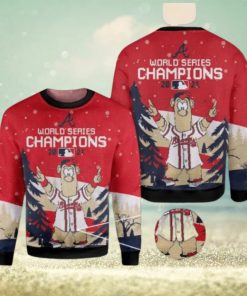 MLB Atlanta braves World Series Champions December Knitted 3D Sweater