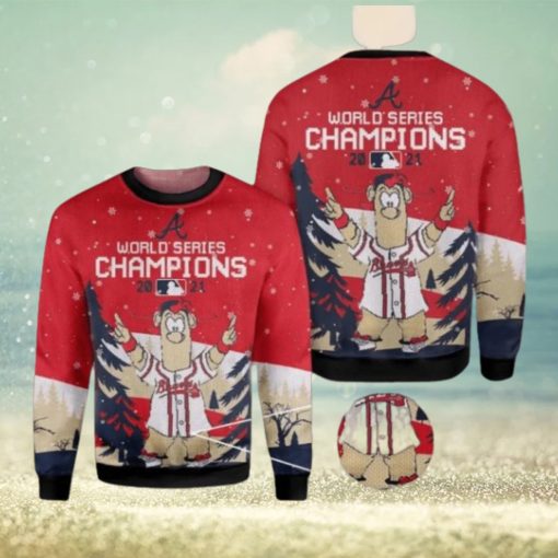 MLB Atlanta braves World Series Champions December Knitted 3D Sweater