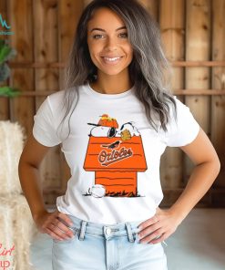 MLB Baltimore Orioles Snoopy Woodstock The Peanuts Movie Baseball T Shirt