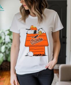 MLB Baltimore Orioles Snoopy Woodstock The Peanuts Movie Baseball T Shirt
