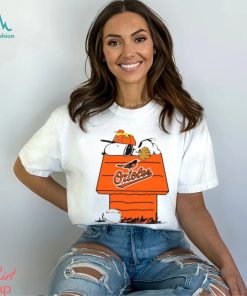 MLB Baltimore Orioles Snoopy Woodstock The Peanuts Movie Baseball T Shirt