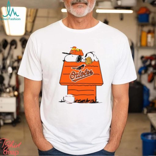 MLB Baltimore Orioles Snoopy Woodstock The Peanuts Movie Baseball T Shirt