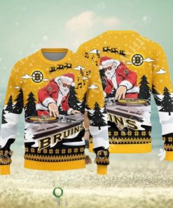 MLB Boston Bruins MLB Christmas Funny DJ Santa Limited Edition 3D Sweater