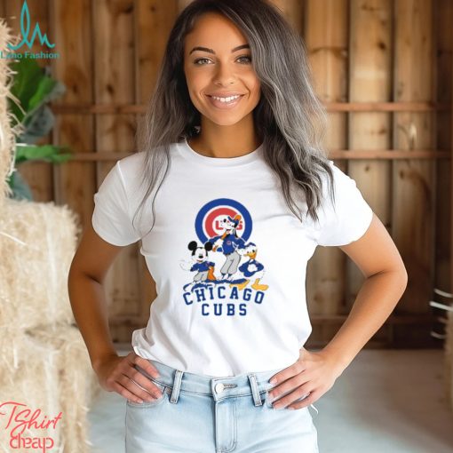 MLB Chicago Cubs Mickey Mouse Donald Duck Goofy Baseball T Shirt