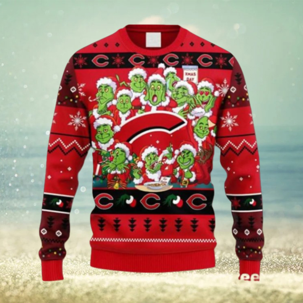 MLB Cincinnati Reds 12 Grinch Xmas Day Ugly Christmas MLB Cincinnati Reds 12 Grinch Xmas Day Ugly Christmas