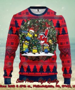 MLB Cleveland Guardians Minions Christmas Circle Ugly Christmas Sweater