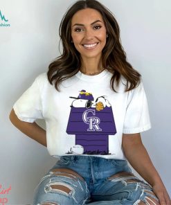 MLB Colorado Rockies Snoopy Woodstock The Peanuts Movie Baseball T Shirt
