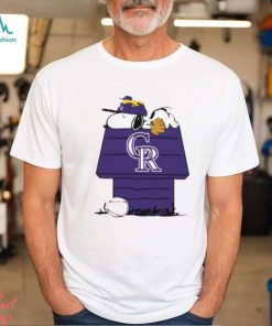 MLB Colorado Rockies Snoopy Woodstock The Peanuts Movie Baseball T Shirt