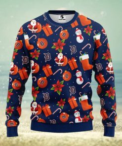 MLB Detroit Tigers Santa Claus Christmas Decorations Ugly Christmas Sweater