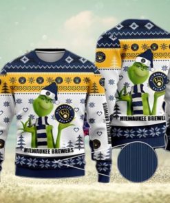 MLB Grinch American Baseball Milwaukee Brewers Ugly Christmas Sweater Unique Gift