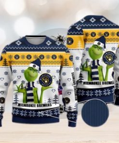 MLB Grinch American Baseball Milwaukee Brewers Ugly Christmas Sweater Unique Gift