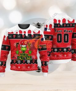 MLB Grinch Fuck Them Philadelphia Phillies Custom 3D Printed Ugly Christmas Sweater