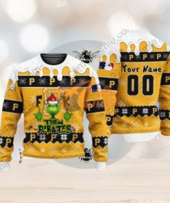 MLB Grinch Fuck Them Pittsburgh Pirates Custom Ugly Christmas Sweater