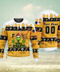 MLB Grinch Fuck Them Pittsburgh Pirates Custom Ugly Christmas Sweater