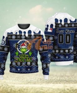 MLB Grinch Fuck Them Seattle Mariners Custom Ugly Christmas Holiday Sweater