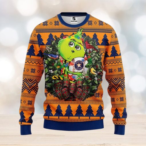 MLB Houston Astros Grinch Christmas Circle Ugly Christmas Sweater